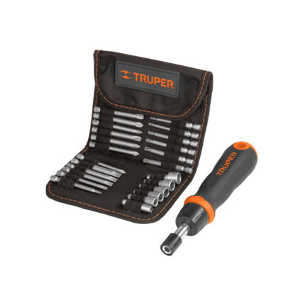 Desarmador tipo matraca con 18 puntas y 6 dados, Truper