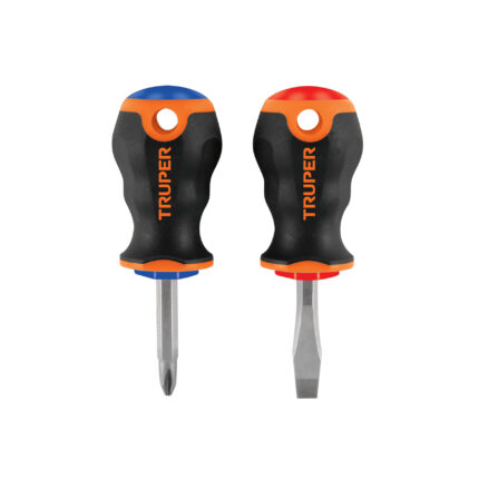 Duo de desarmadores 1/4' x 1-1/2' mango Comfort Grip, Truper