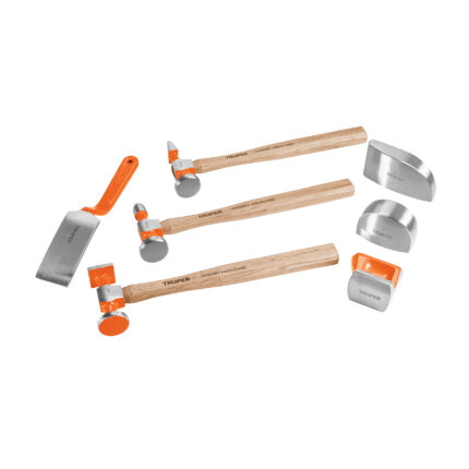 Juego 7 piezas de martillos y entibadores para hojalatero