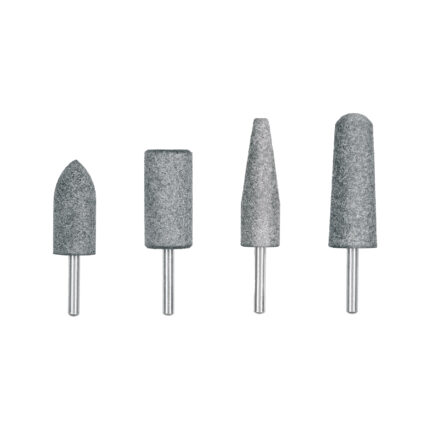 Juego de 4 piedras montadas zanco 1/4", acero inoxidable