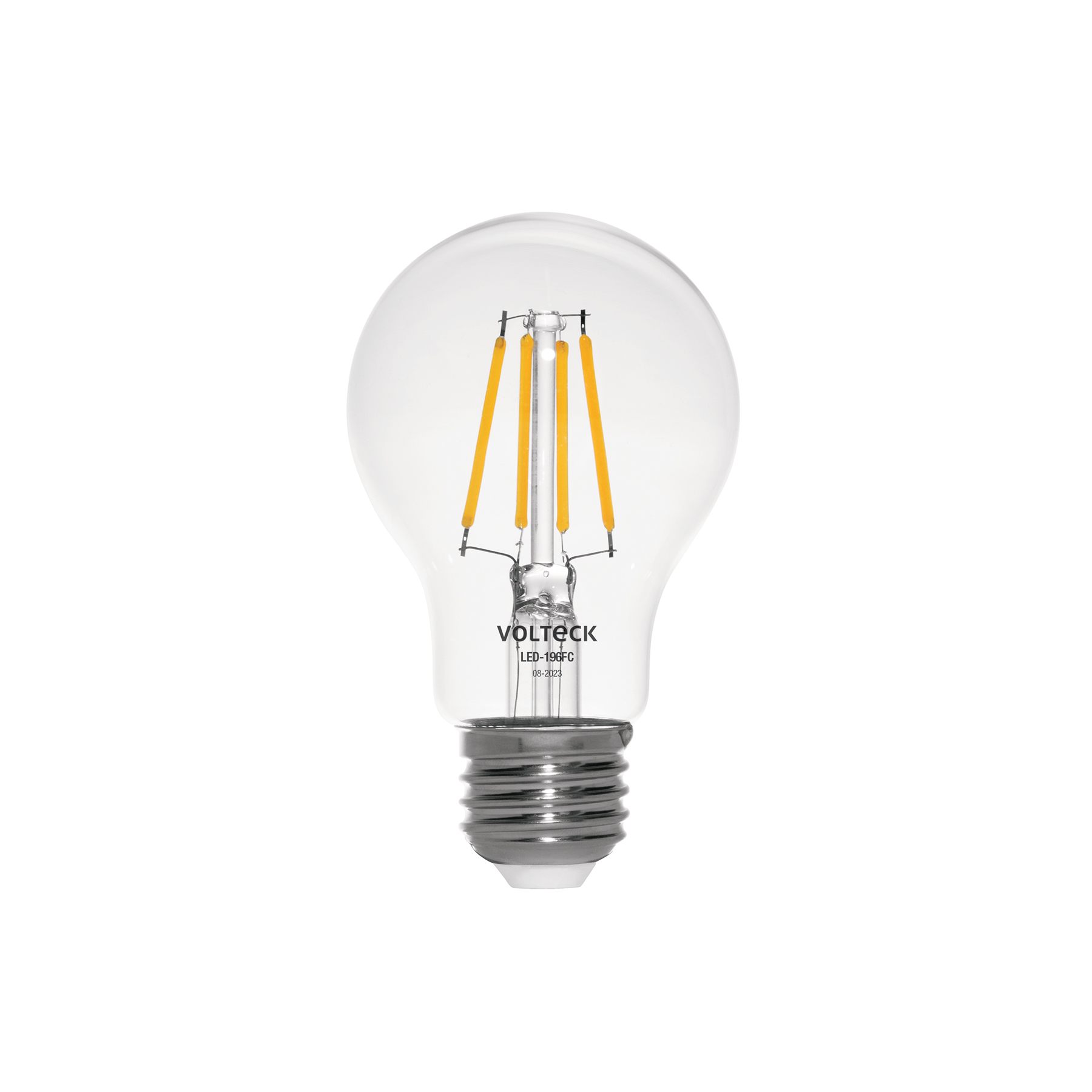 LED-196FC.jpg Lámpara LED tipo A19 6 W con filamento luz cálida, blíster LED 196FC