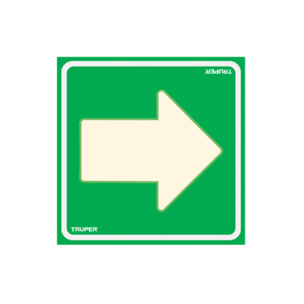 Letrero de señalización "FLECHA", 19 x 19 cm