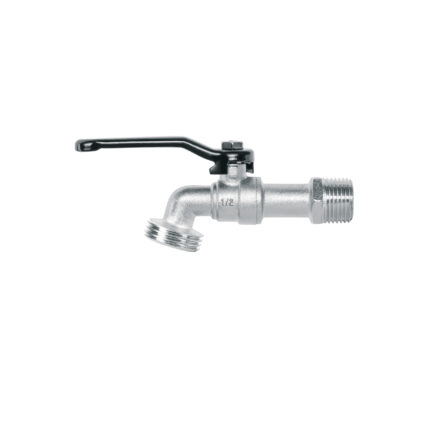 Llave de esfera de zinc 1/2", 110 g, s/adaptador, Basic