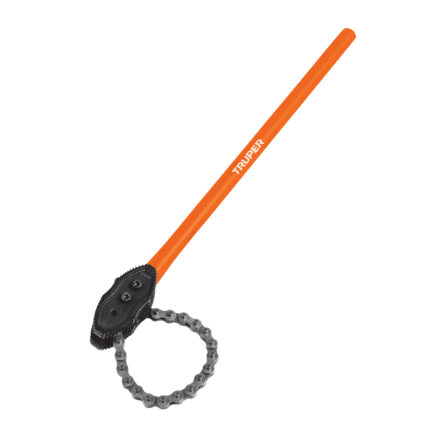 Llave de cadena tipo caimán uso pesado, mango de 28", Truper