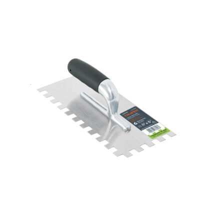 Llana 11" dentado cuadrado 1/2", 6 remaches, mgo comfort