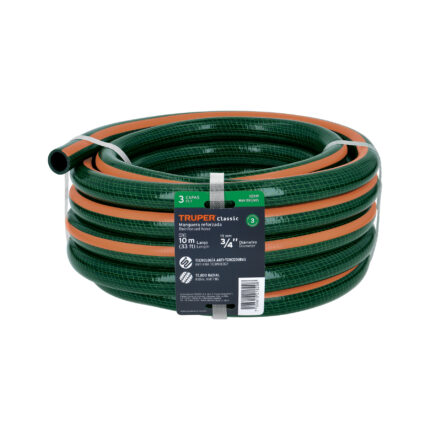 Manguera de jardín 3/4", 3 capas, 10m, sin conexiones TRUPER