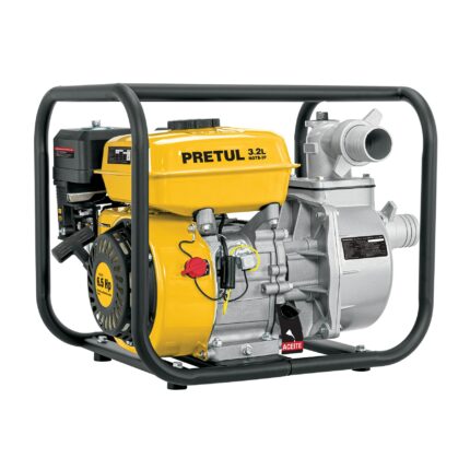 Motobomba autocebante 2"x2", gas. 6-1/2HP, agrícola, PRETUL