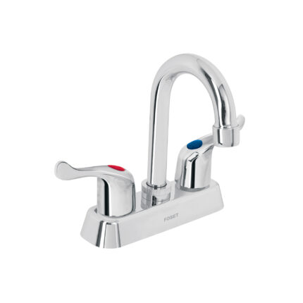 Mezcladora plástica 4" cuello tipo bar para lavabo, palanca