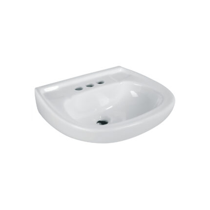 Lavabo cerámico con rebosadero, blanco, FOSET