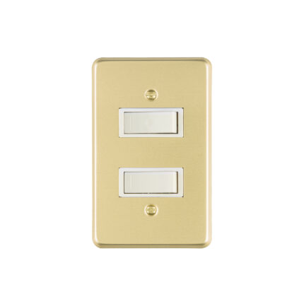 Placa armada 2 interruptores sencillos, línea Económica