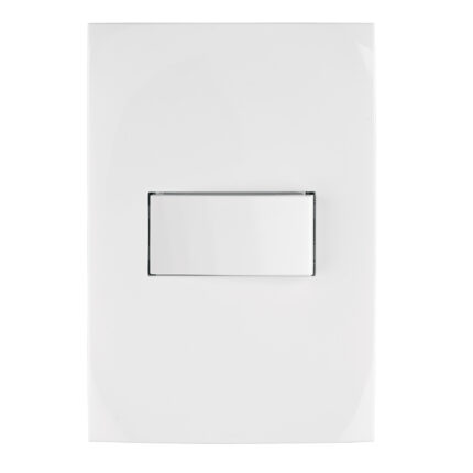 Placa armada con interruptor escalera, línea Oslo, blanco