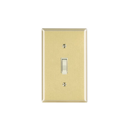 Placa armada interruptor sencillo, línea Standard, aluminio