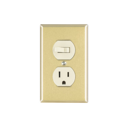 Placa armada interruptor y contacto, línea Standard, alumini