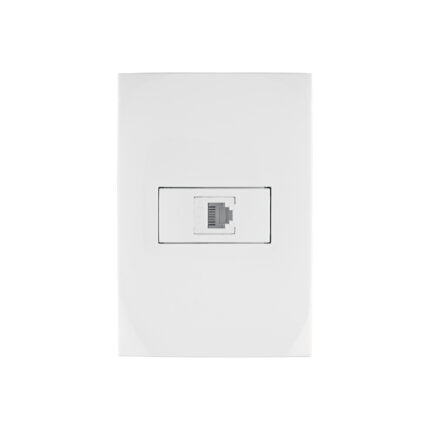 Placa armada con entrada para teléfono, línea Oslo, blanco