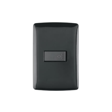 Placa armada con timbre, negro, línea Italiana