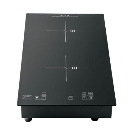 Parrilla inducción empotrable 30cm, 2 quem, vidrio, Riviera