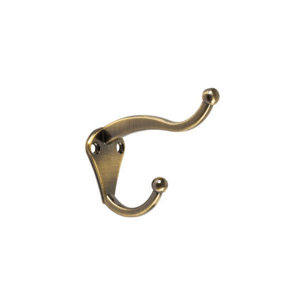 Gancho doble tipo perchero chico antiguo