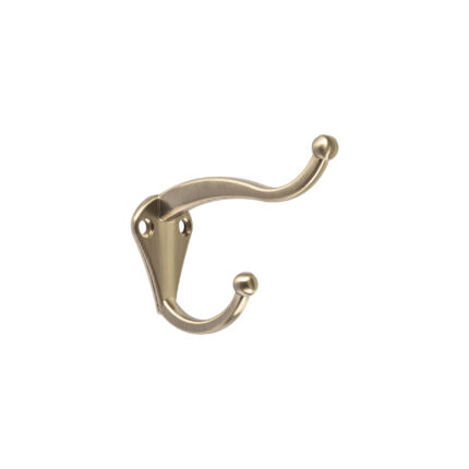 Gancho doble tipo perchero chico niquel
