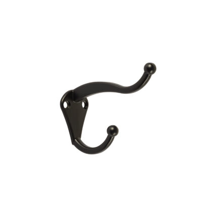 Gancho doble tipo perchero chico, negro