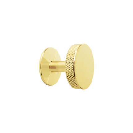 Perilla metálica estilo 'Oviedo', latón brillante, HERMEX