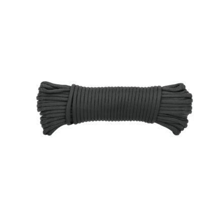 Piola de nylon paracord de 4mm x 15m negro, madeja, FIERO