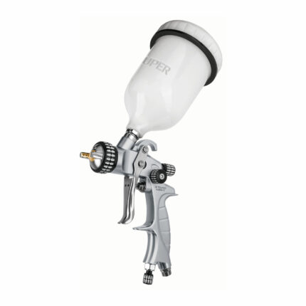 Pistola p/pintar gravedad HVLP vaso plástico, 1.4 mm, Expert
