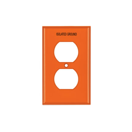 Placa para contacto dúplex tierra aislada, línea estándar