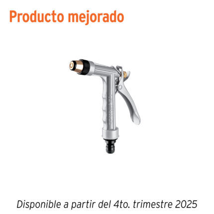 Pistola para riego 2 funciones metálica, boquilla regulable