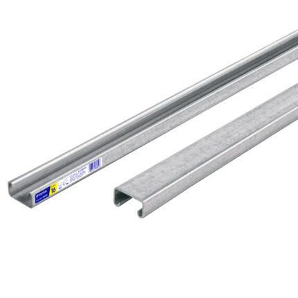Perfil monocanal sólido de 3 m, 4 x 2 cm cal. 16, VOLTECK
