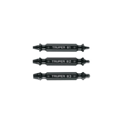 Blíster con 3 puntas extractoras de tornillos, Truper
