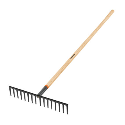 Rastrillo recto reforzado, 16 dientes, mango de 60", Truper