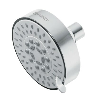 Regadera cromo 4"con 5 funciones, sin brazo, Foset