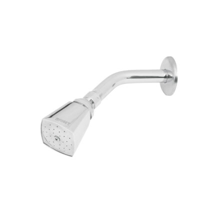 Regadera cuadrada 2" brazo y chapetón de acero, Foset