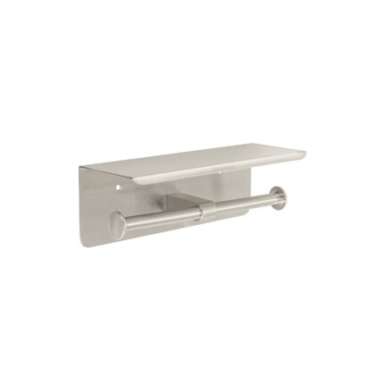 Portarrollo doble en satín con soporte para celular, Foset