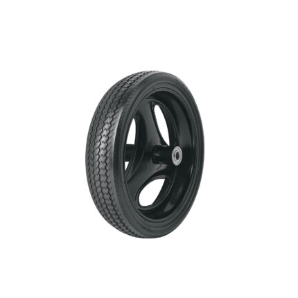 Llanta completa imponchable 13-1/2", incluye eje y baleros