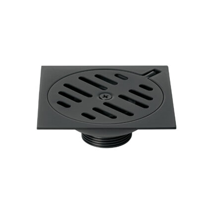 Resumidero cuadrado 6"x6", metálico, negro, Foset Basic