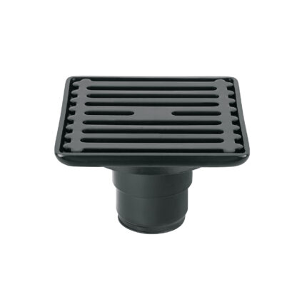 Resumidero cuadrado 4"x 4", acero inoxidable, negro, Aqua