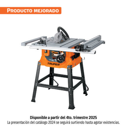 Sierra de mesa 10", 2-1/2 HP (1900 W), con base, Truper