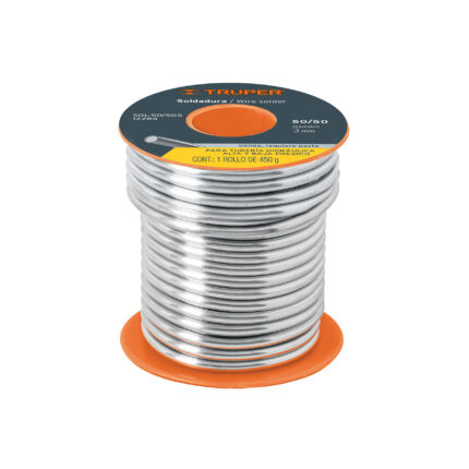 Soldadura sólida 50/50 para tubería hidráulica, 450 g