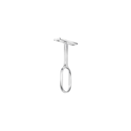 Soporte central para tubo ovalado de clóset, HERMEX