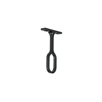Soporte negro para tubo ovalado de closet, HERMEX