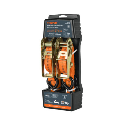 Juego de 2 sujetadores con matraca carga máxima 1125 kg