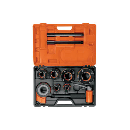 Juego de 9 tarrajas para tubo de 1/2' a 2', Truper