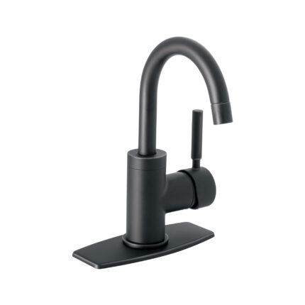 Monomando corto para lavabo, negro mate, Foset