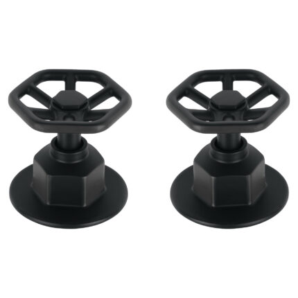 Juego de 2 manerales para regadera, volante, negro, Tubig