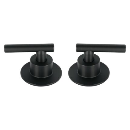 Juego de 2 manerales para regadera, palanca, negro, Tubig