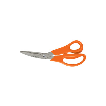 Tijera 8" multiusos de acero inox, con cuchillas dentadas