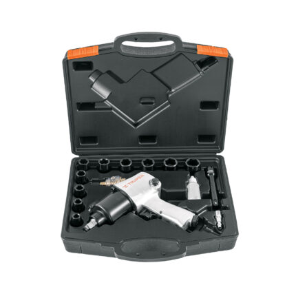 Kit de llave de impacto 1/2" ind. con estuche plástico