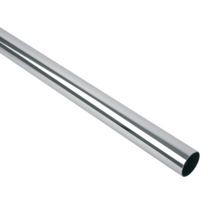 Tubo redondo para clóset, 3.0 m, acero cromado, HERMEX