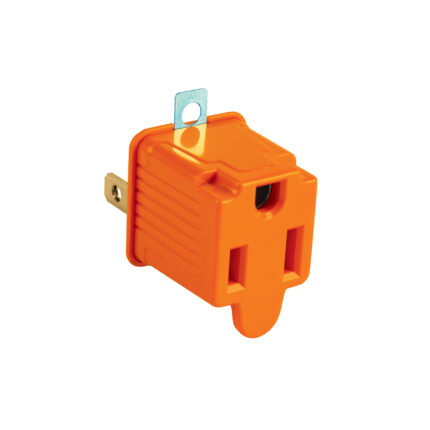 Clavija adaptadora de 3 a 2, naranja, granel, VOLTECK